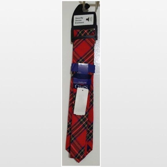 New Men Red Plaid Necktie Acce - Picture 7 of 14